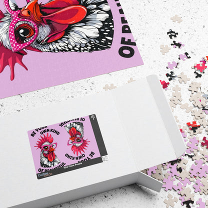 Be Your Own Kind of Beautiful Chicken Puzzle | Assorted Size Jigsaw Puzzles