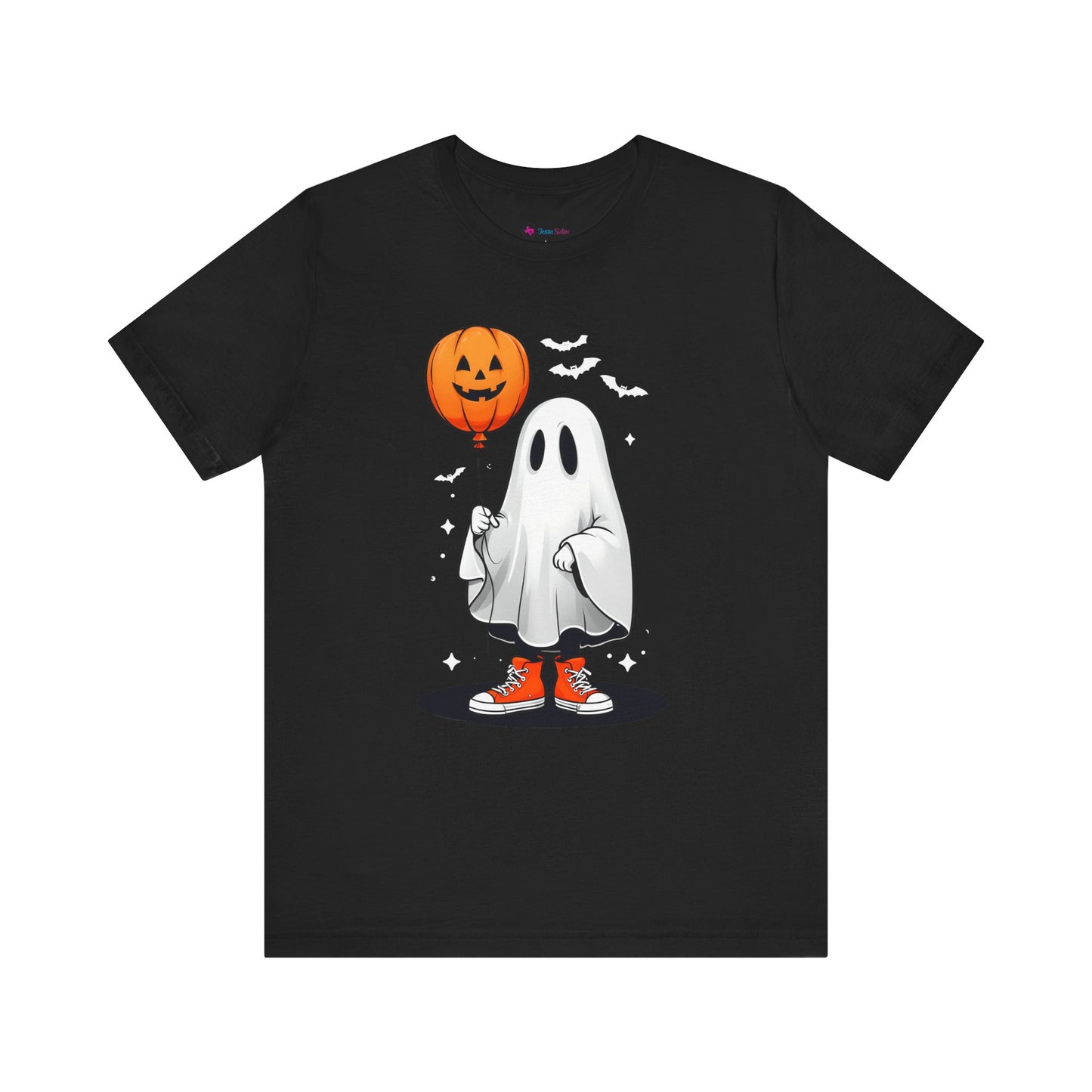 Ghost Tee with Orange Hightops and Pumpkin Balloon