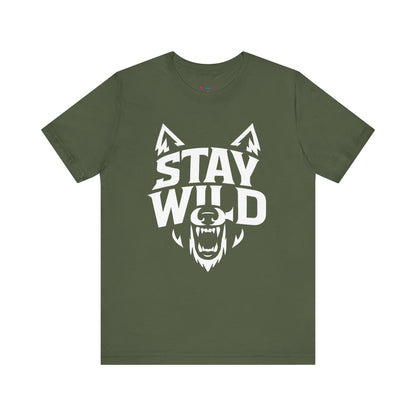 Wolf Face Unisex Tee - STAY WILD T-Shirt