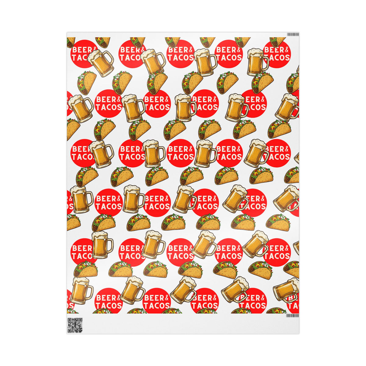 Beer & Tacos Wrapping Paper — Festive Christmas Holiday Gift Wrap