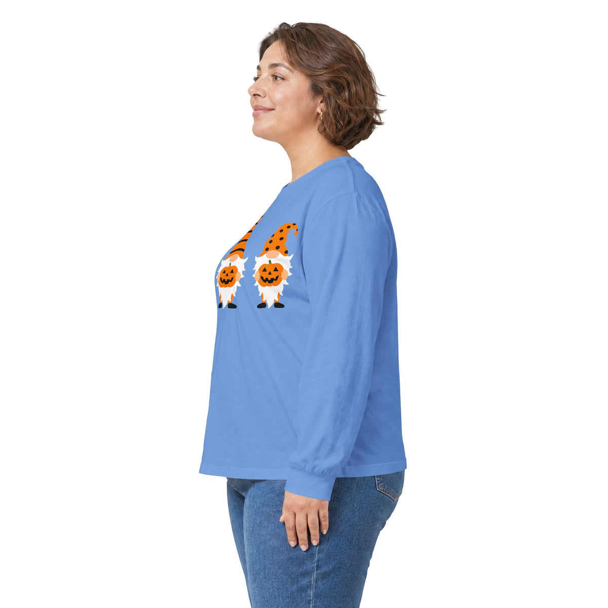 Halloween Pumpkin Gnomes Long Sleeve T-Shirts
