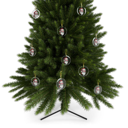 Glass Ornament USA SANTA