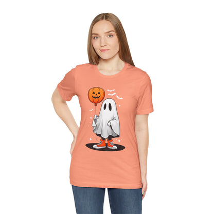 Ghost Tee with Orange Hightops and Pumpkin Balloon
