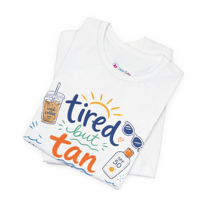 Tired but Tan Beach Graphic T-Shirt