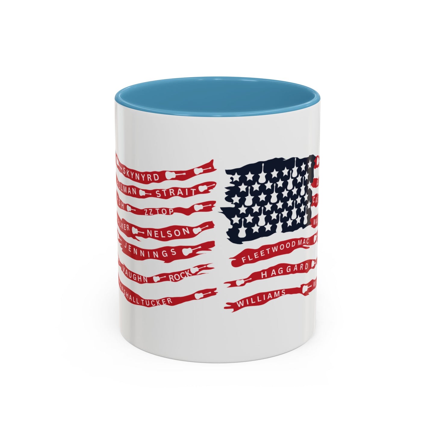 OG Southern Rock Bands & Country Greats USA Flag  Mug  11 or 15oz Coffee Cup