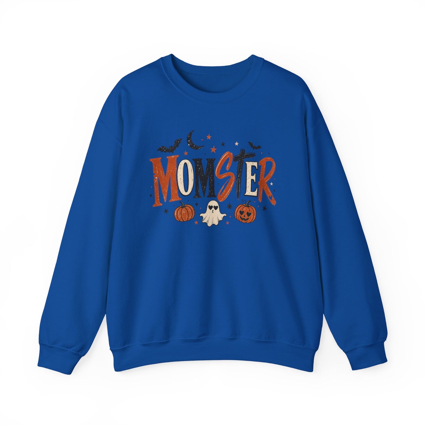 Momster Halloween Sweatshirt — Cute Momster Ghost & Pumpkins Crewneck