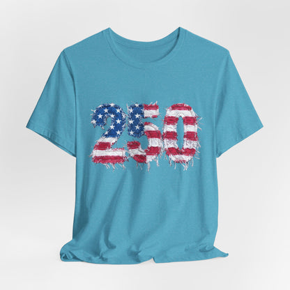 4th of July Frayed Patch Graphic Tee — Patriotic Independence Day T-Shirt