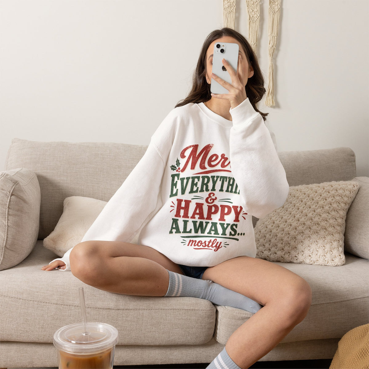 Merry Everything & Happy Always Christmas Sweatshirt
