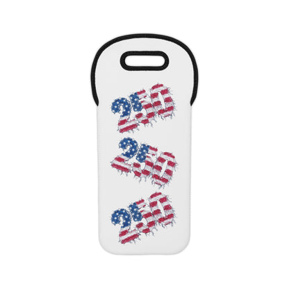 Patriotic 25oz Wine Tote Bag – American Flag 20/25/30 Celebration Bottle Carrier