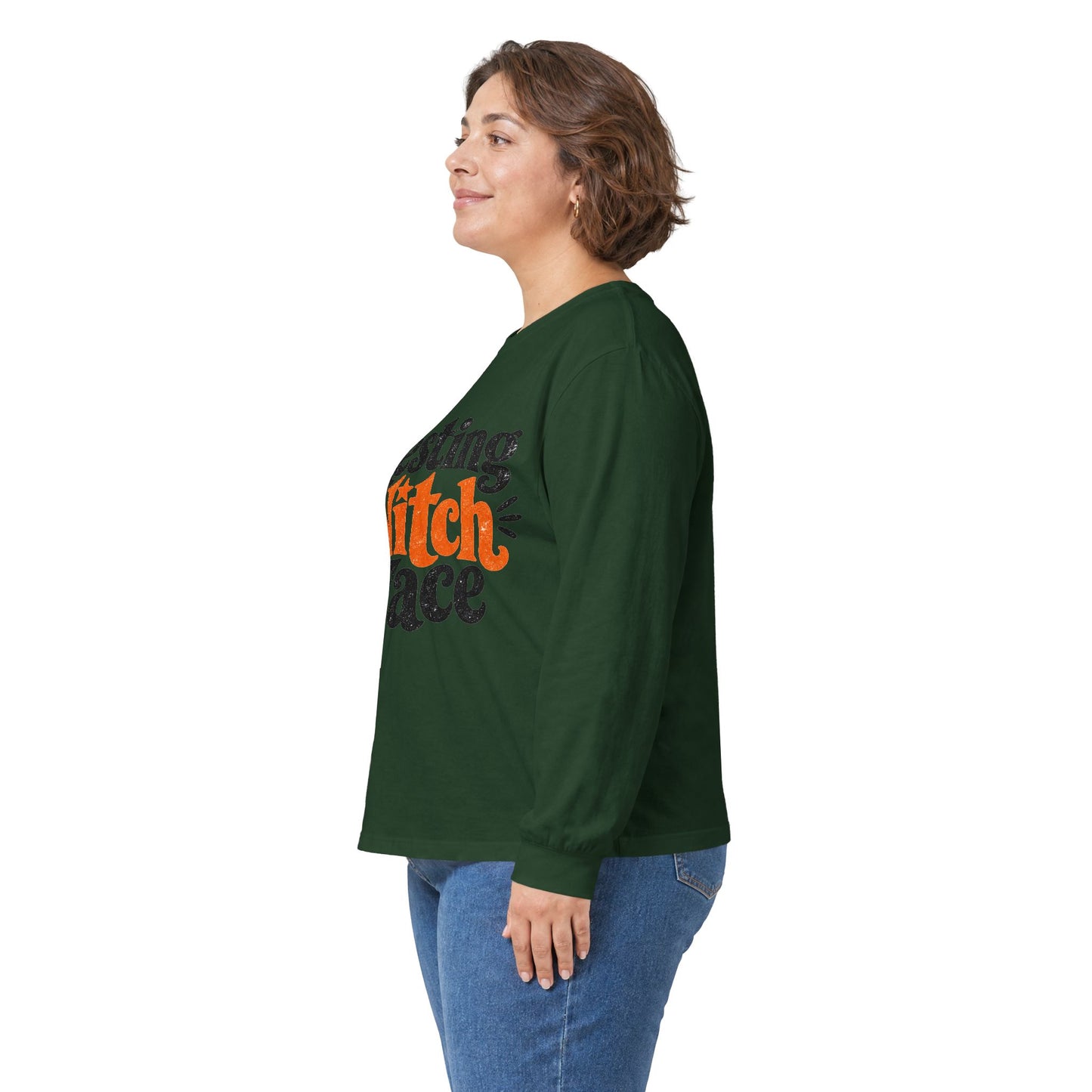 Resting Witch Face Long Sleeve T-Shirt — Funny Halloween Witch Shirt