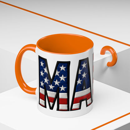 Patriotic AMERICA Flag MAMA Accent Coffee Mug 11 or 15oz
