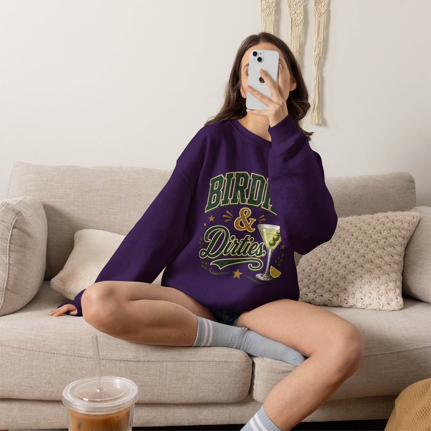 Golf Birdies & Dirties Crewneck Sweatshirt Golfing & Martini's