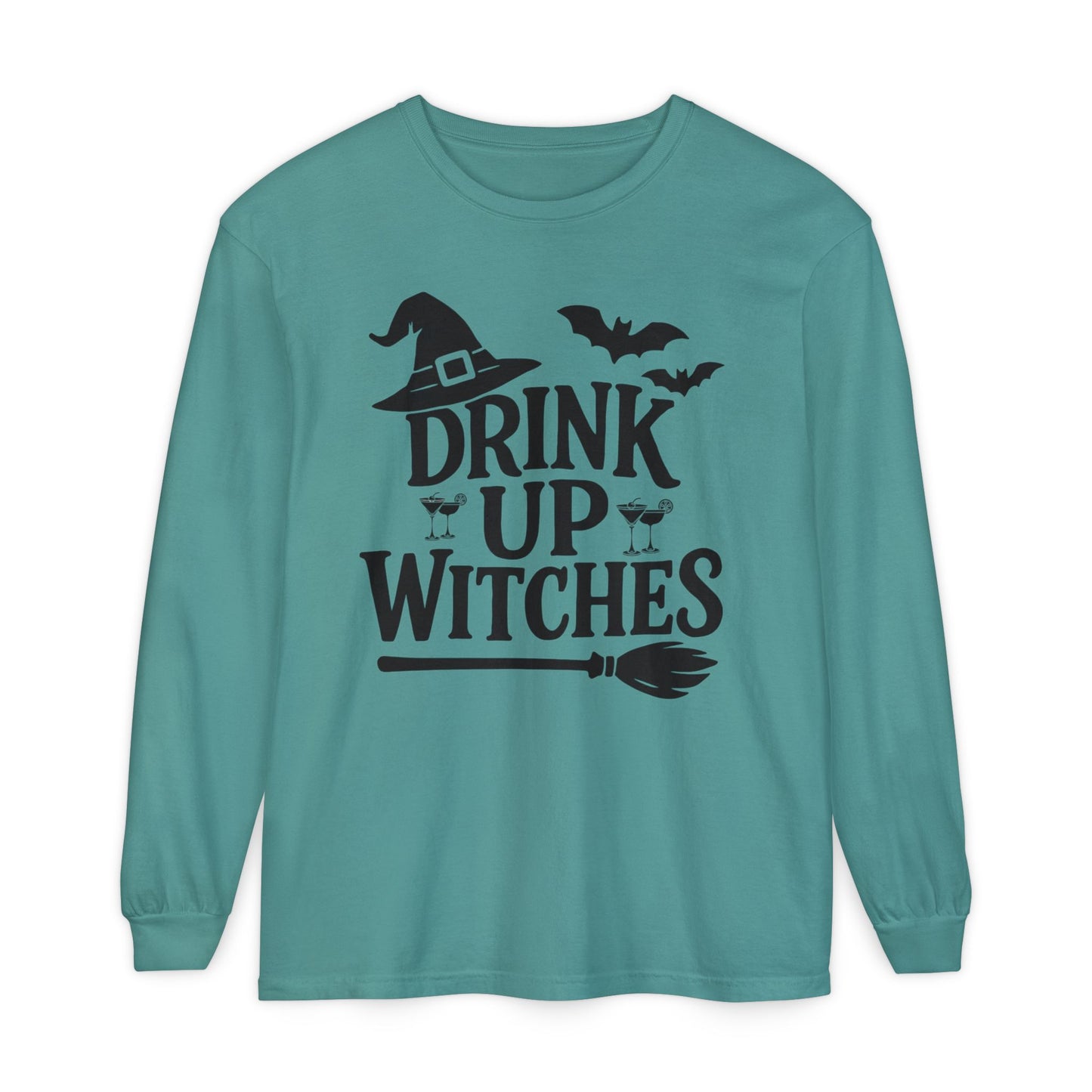 Funny Halloween Long Sleeve T-Shirt - Drink Up Witches