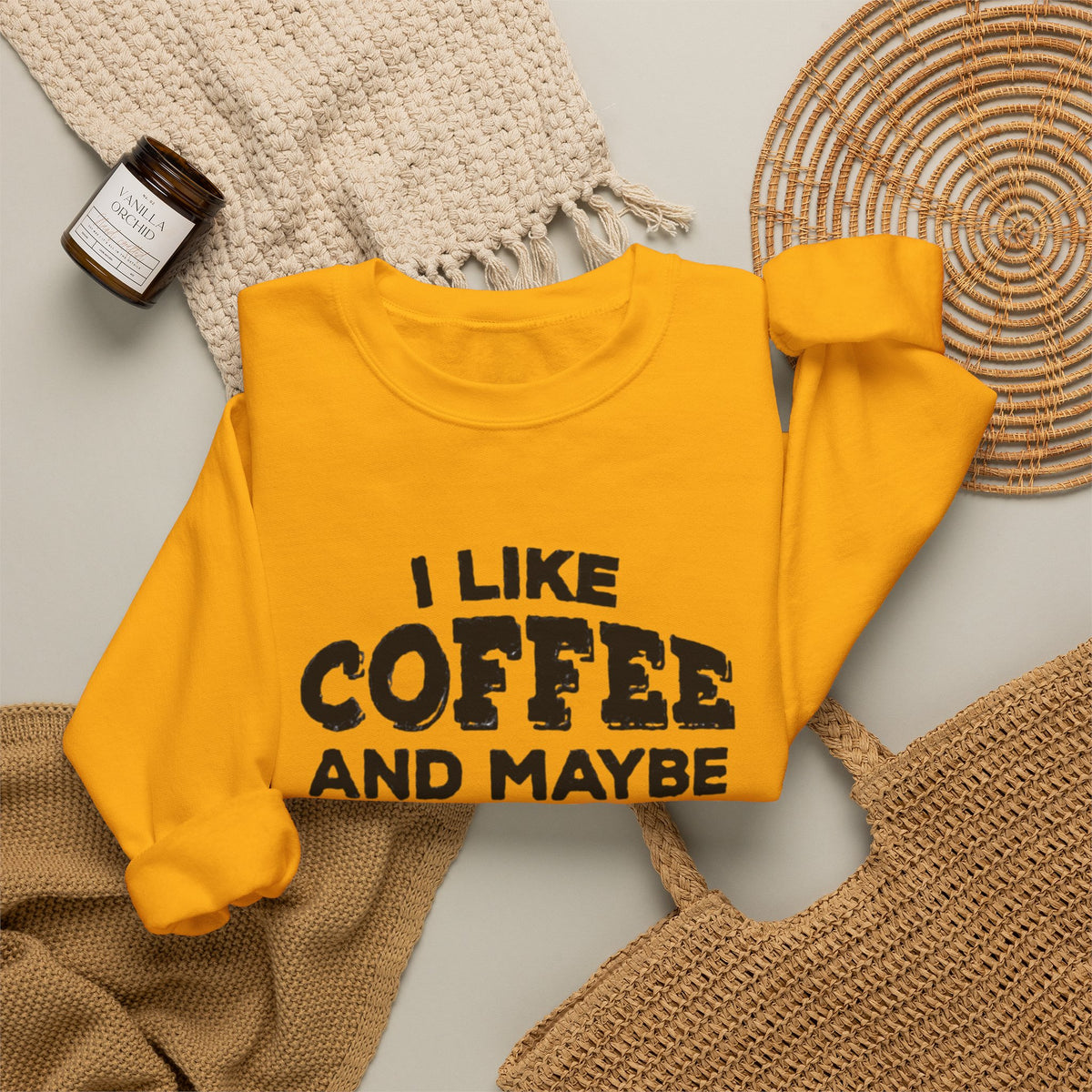 Coffee Lover Sweatshirt - I Like Coffee And Maybe Three People Sweatshirt