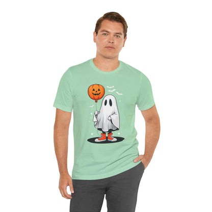 Ghost Tee with Orange Hightops and Pumpkin Balloon