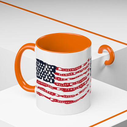 OG Southern Rock Bands & Country Greats USA Flag  Mug  11 or 15oz Coffee Cup
