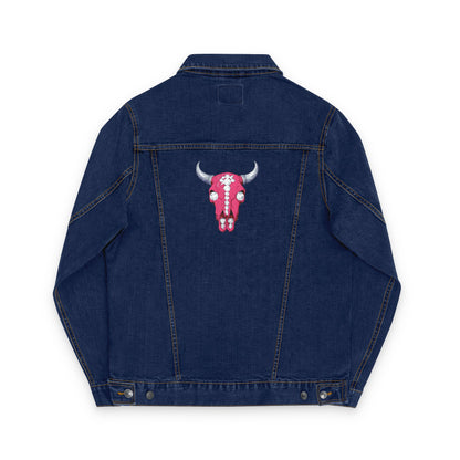 Western Bling Skull Denim Jacket - White, Black or Denim LOVE