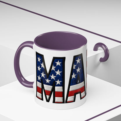 Patriotic AMERICA Flag MAMA Accent Coffee Mug 11 or 15oz