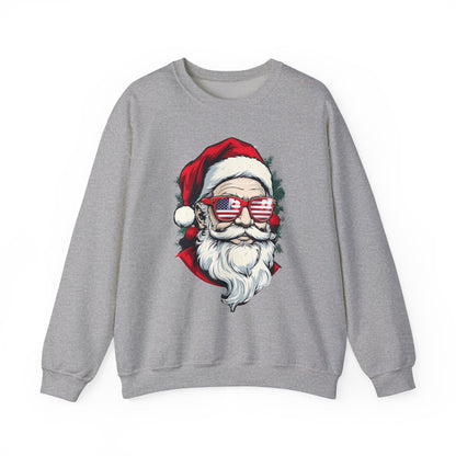 Christmas Santa Sweatshirt with USA Shades