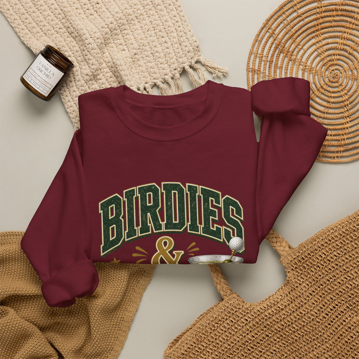 Golf Birdies & Dirties Crewneck Sweatshirt Golfing & Martini's