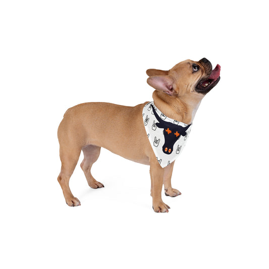 Rockin' Pet Bandana for Longhorn Lovers, Dog Accessories, Festival Gear, Pet Outfit, Cute Dog Wear, Unique Pet Gift