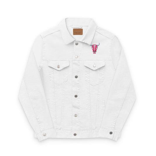 Western Bling Skull Denim Jacket - White, Black or Denim LOVE