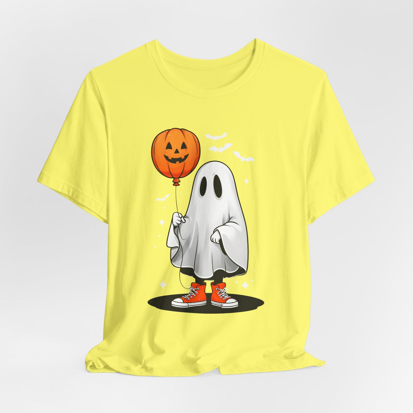 Ghost Tee with Orange Hightops and Pumpkin Balloon