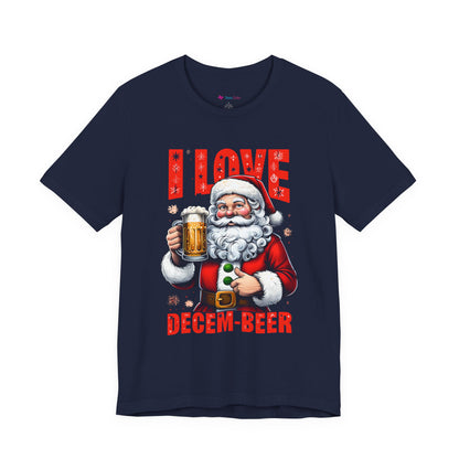 Funny Santa I LOVE DECEM-BEER T-Shirt