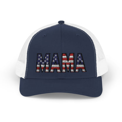 USA FLAG MAMA Snapback Trucker Cap
