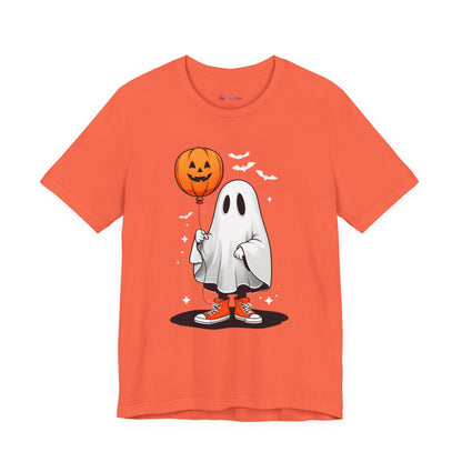 Ghost Tee with Orange Hightops and Pumpkin Balloon