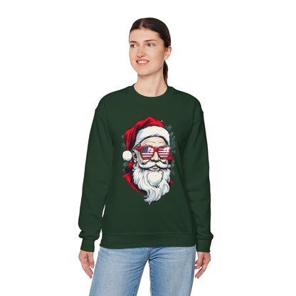 Christmas Santa Sweatshirt with USA Shades
