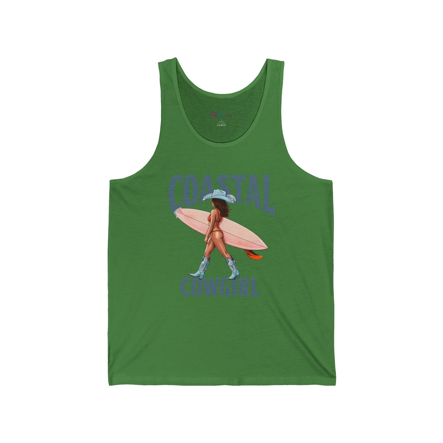 Coastal Cowgirl Surf Tank Top – Beachy Western Surfing Graphic Tank