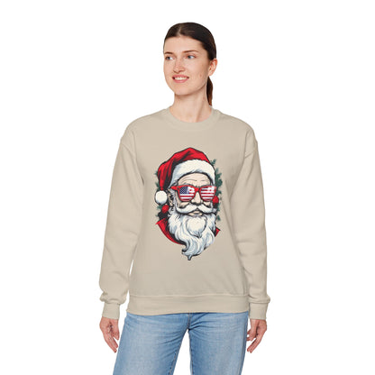 Christmas Santa Sweatshirt with USA Shades