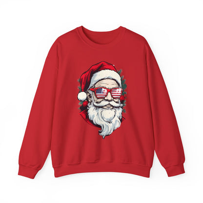 Christmas Santa Sweatshirt with USA Shades