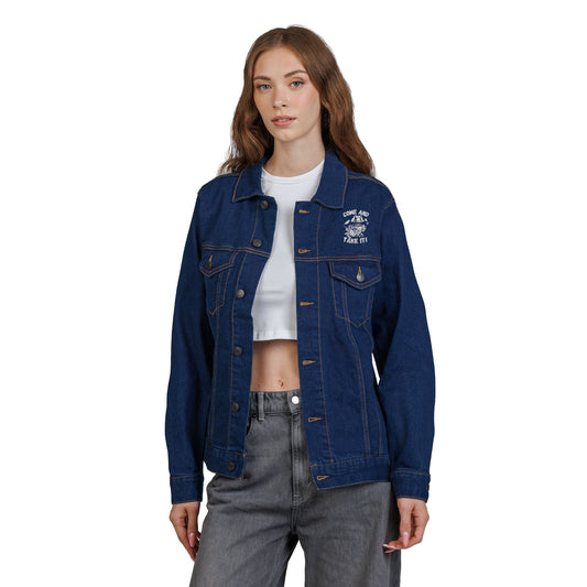 COME and Take IT Denim Jacket - Black or Denim
