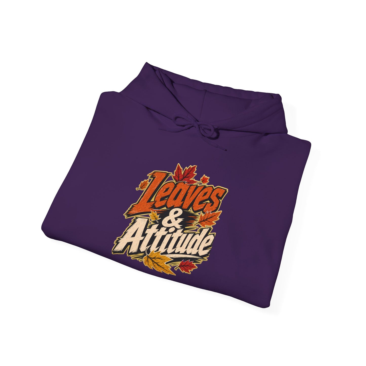Leaves & Attitude Hoodie — Fall Graphic Pullover