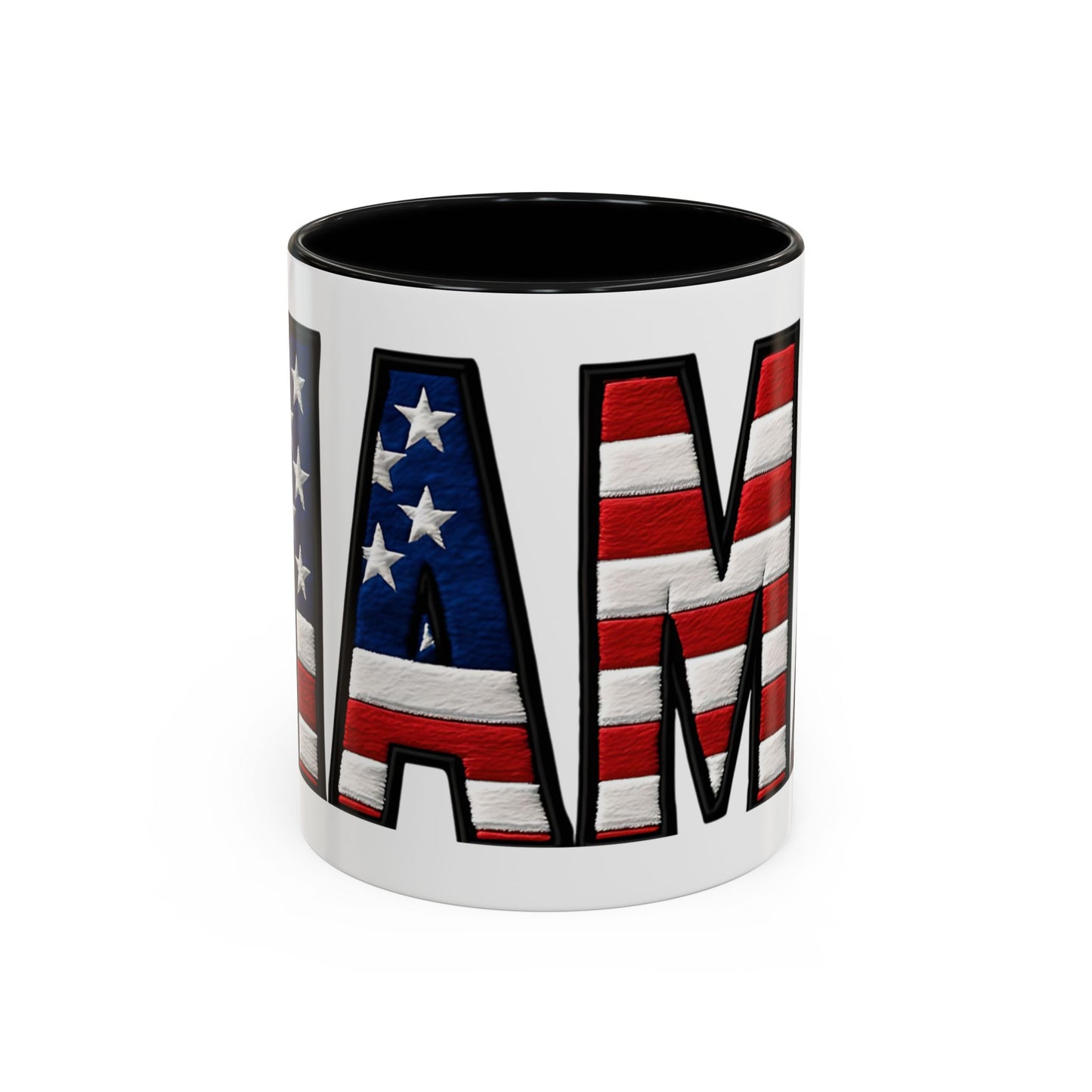 Patriotic AMERICA Flag MAMA Accent Coffee Mug 11 or 15oz