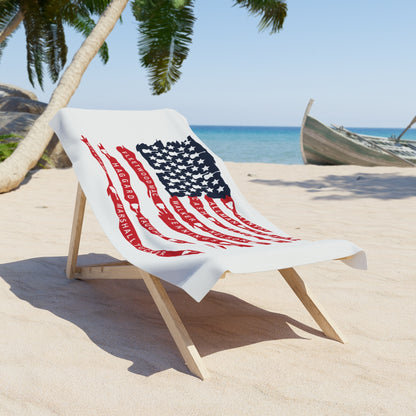 American Rock & Country Music Legends Flag Beach Towel