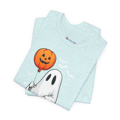 Ghost Tee with Orange Hightops and Pumpkin Balloon