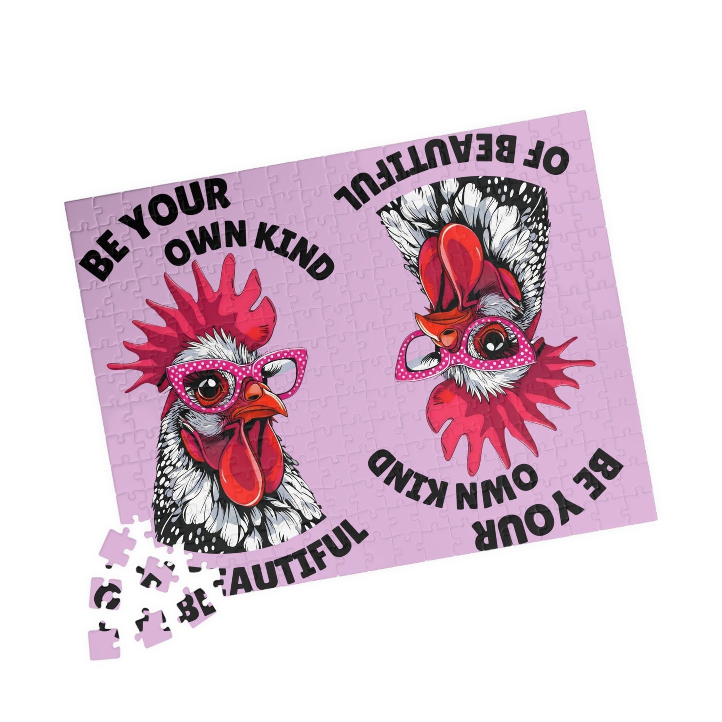 Be Your Own Kind of Beautiful Chicken Puzzle | Assorted Size Jigsaw Puzzles