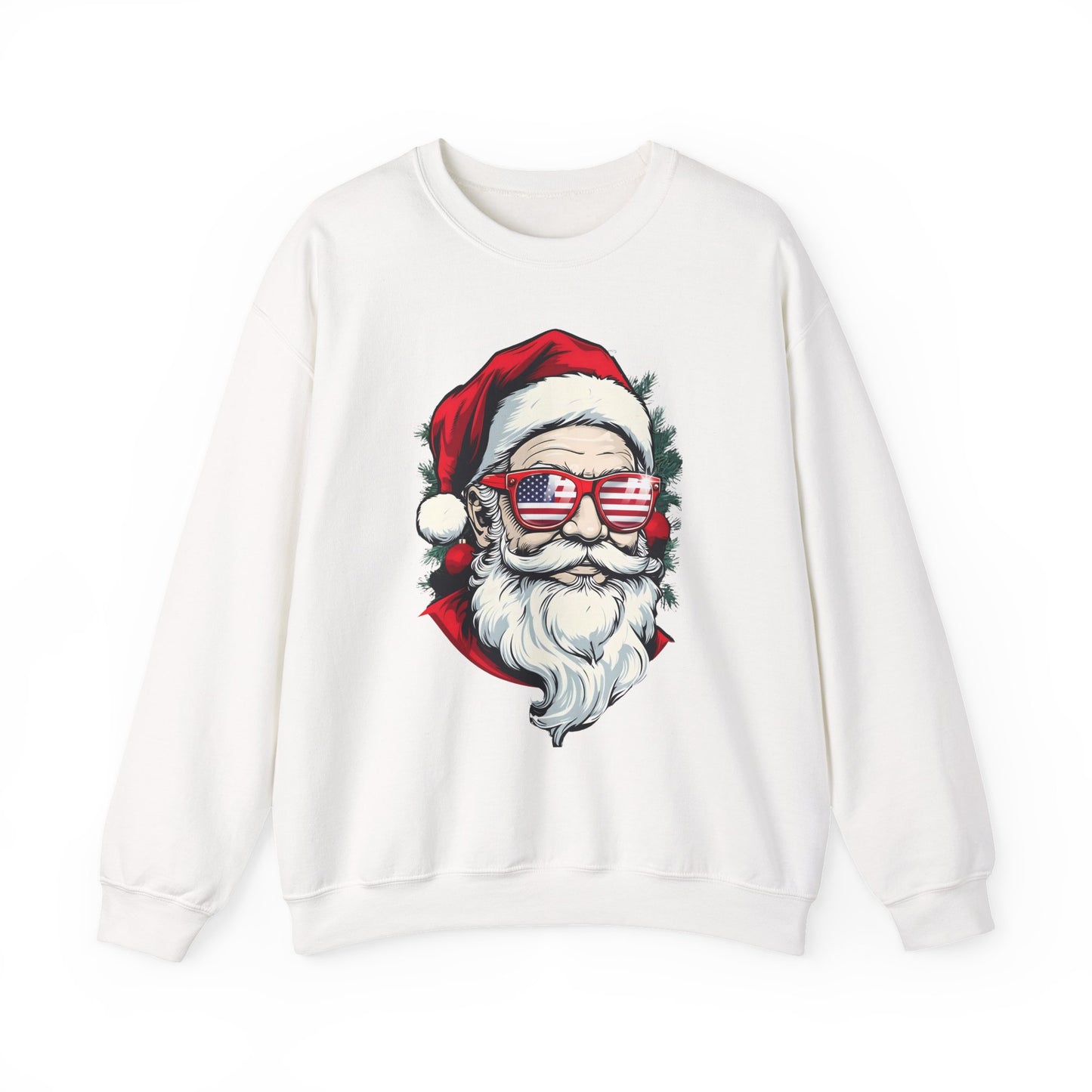 Christmas Santa Sweatshirt with USA Shades