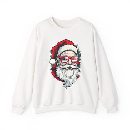 Christmas Santa Sweatshirt with USA Shades