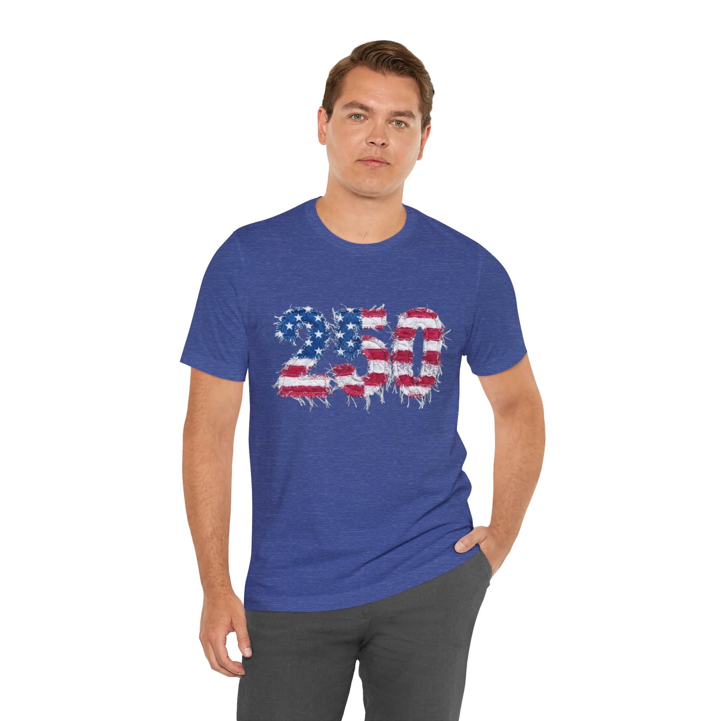 4th of July Frayed Patch Graphic Tee — Patriotic Independence Day T-Shirt