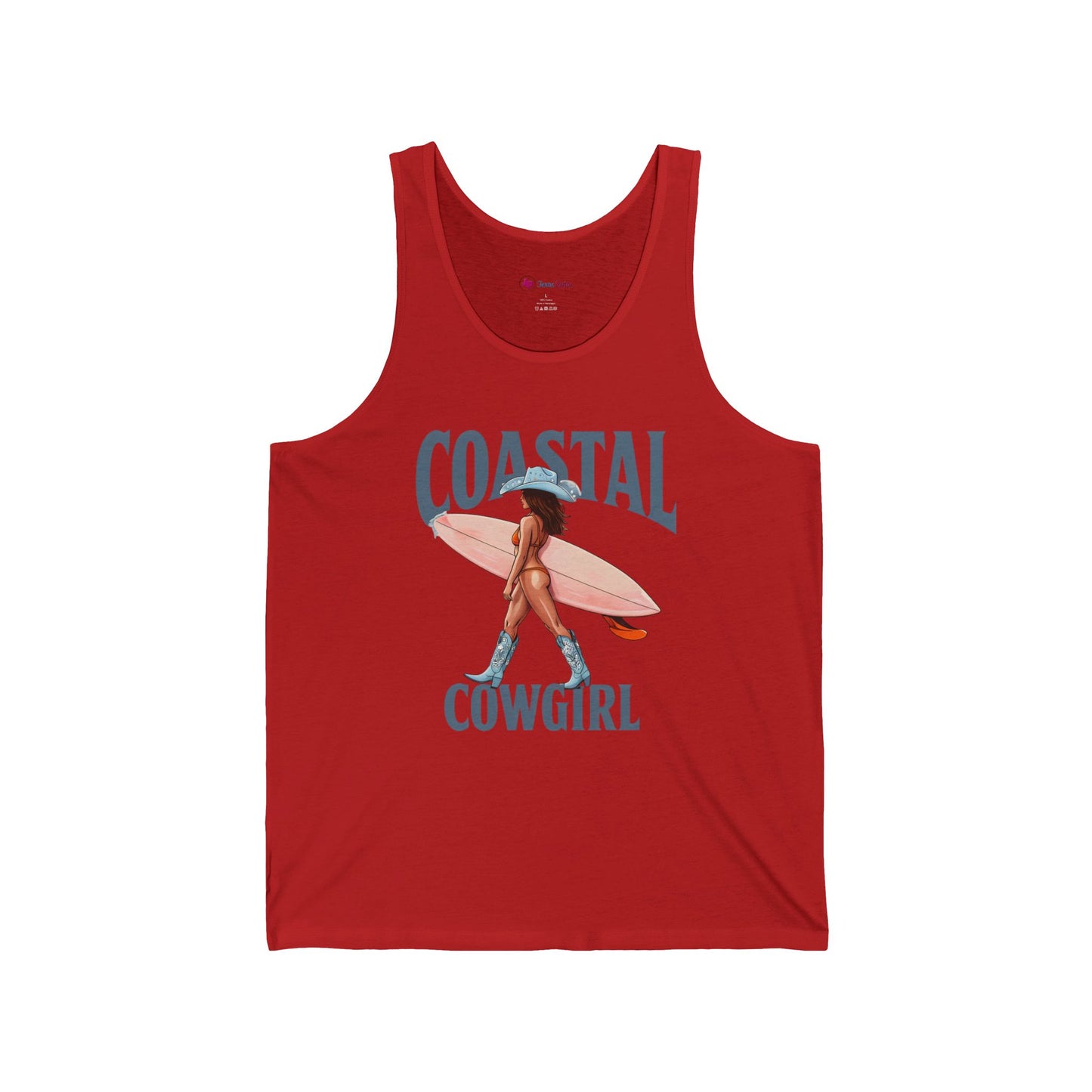 Coastal Cowgirl Surf Tank Top – Beachy Western Surfing Graphic Tank