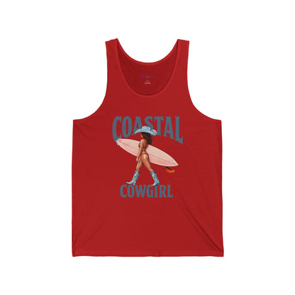 Coastal Cowgirl Surf Tank Top – Beachy Western Surfing Graphic Tank