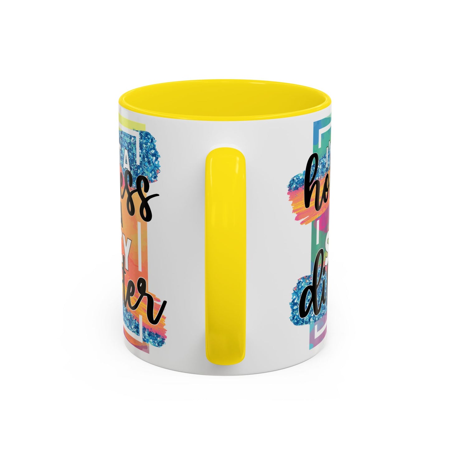 Spicy Disaster Accent Coffee Mug – Colorful Funny “I’m Not a Hot Mess, I’m a Spicy Disaster” Gift