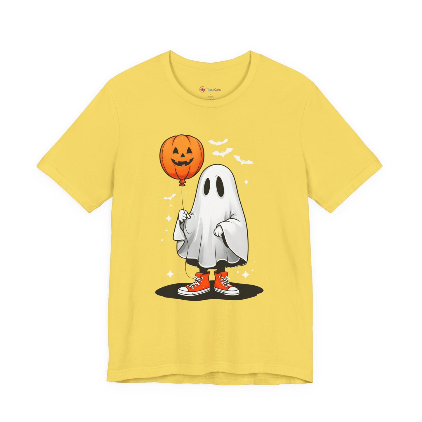 Ghost Tee with Orange Hightops and Pumpkin Balloon