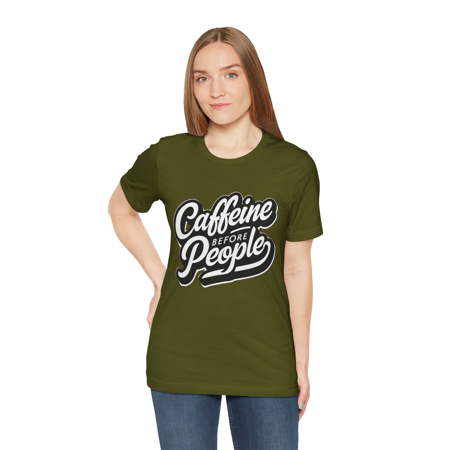 Caffeine Before People T-Shirt | Coffee Lover Tee