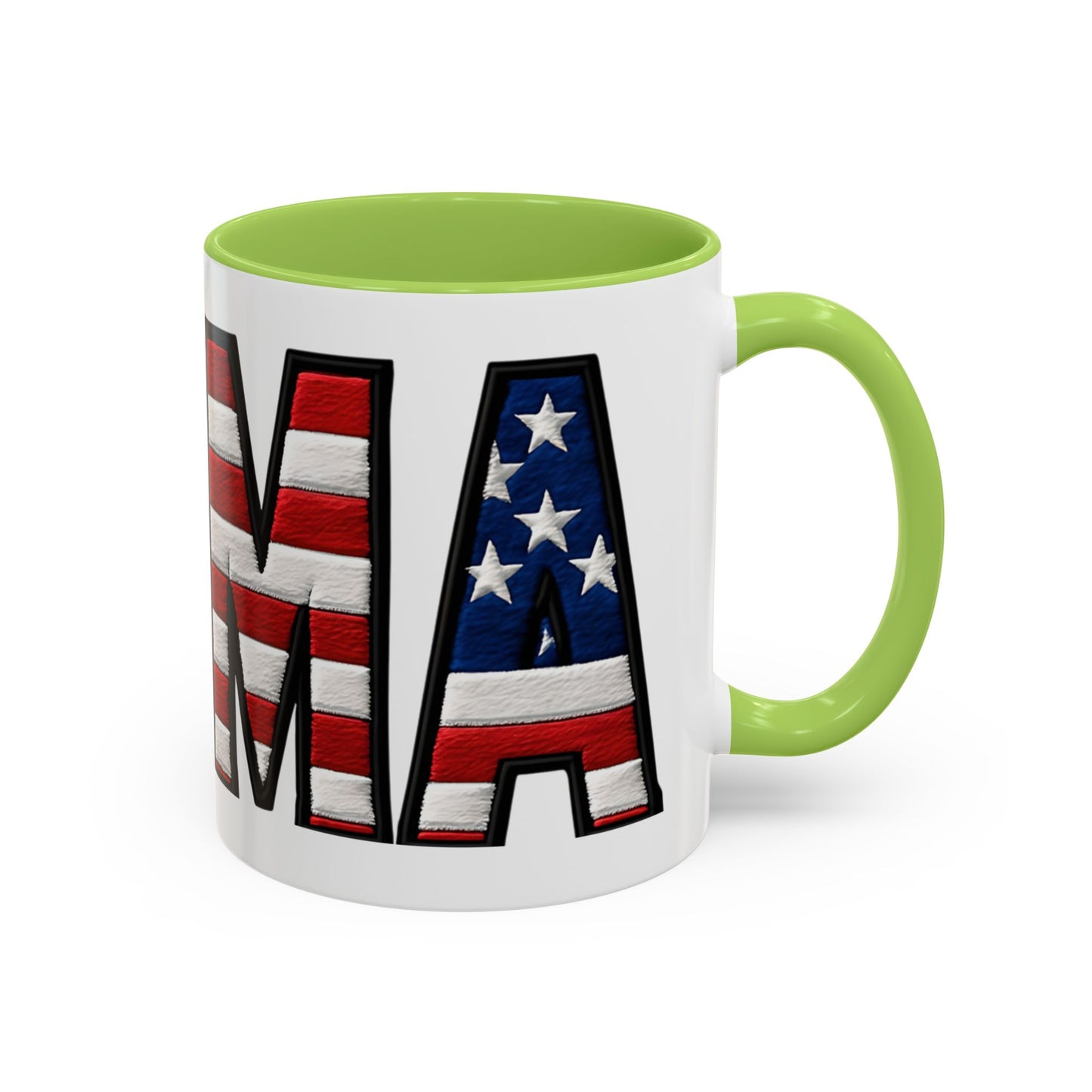 Patriotic AMERICA Flag MAMA Accent Coffee Mug 11 or 15oz