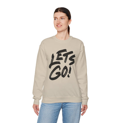 Crewneck Sweatshirt LET'S GO Sports Tailgate Fun Events